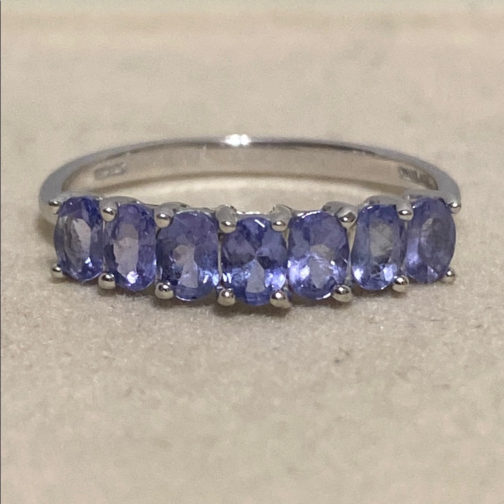 14K White Gold Clyde Duneier Tanzanite Ring - Picture 1 of 8